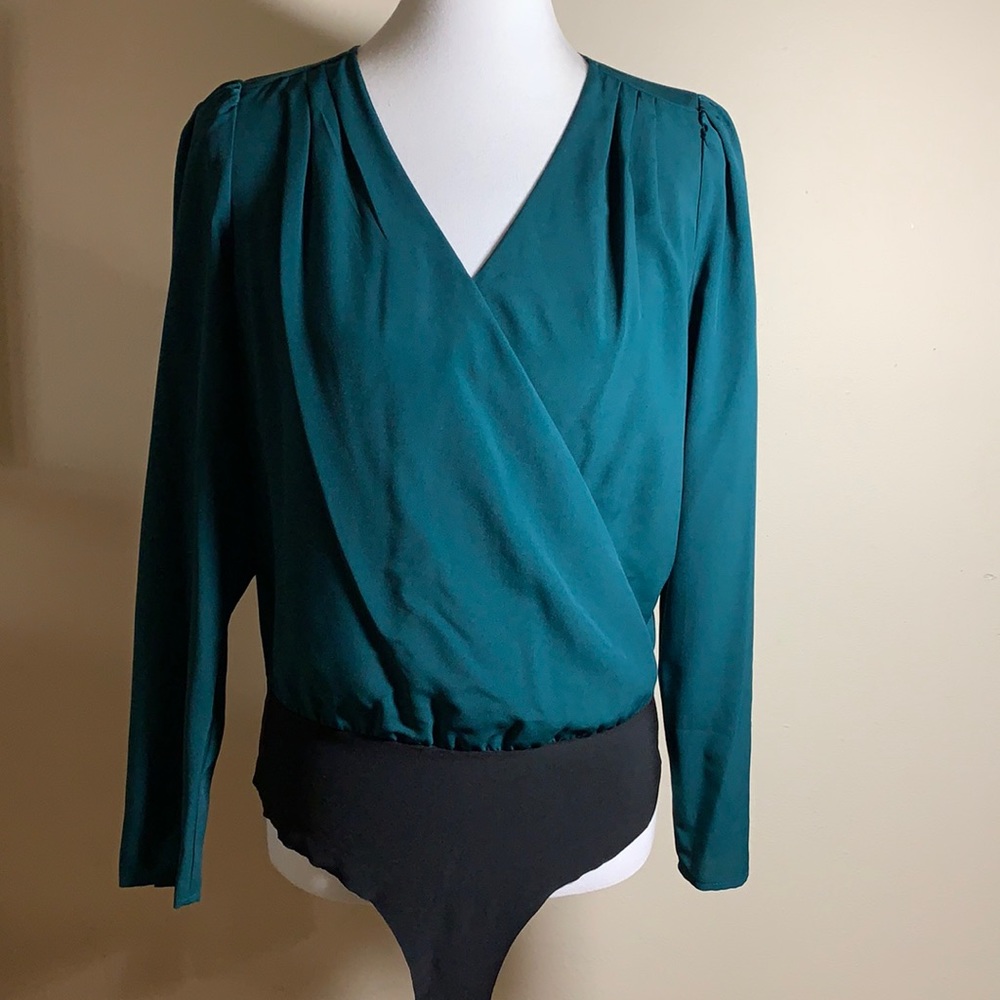 Bar III Forest Edge bodysuit blouse
